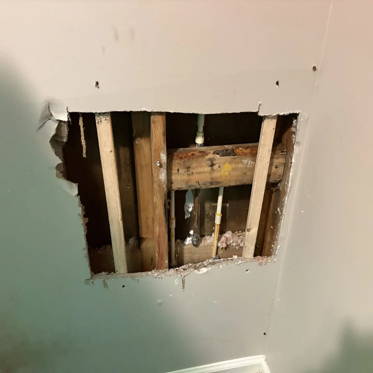 Before wall repair