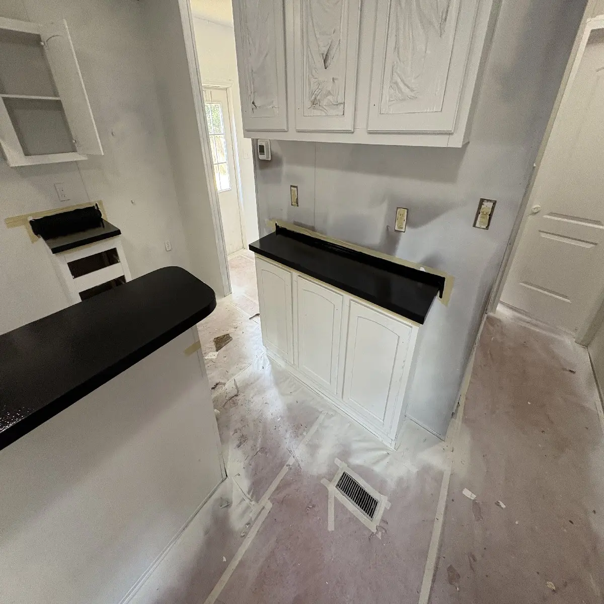 Before floor renovation